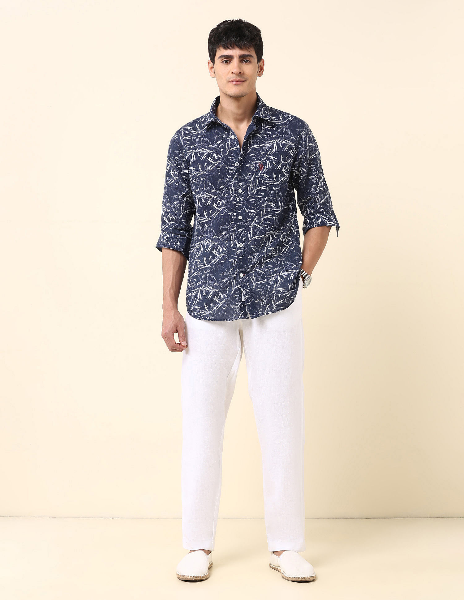 U.S. Polo Assn. Tailored Fit Tropical Printed Shirt