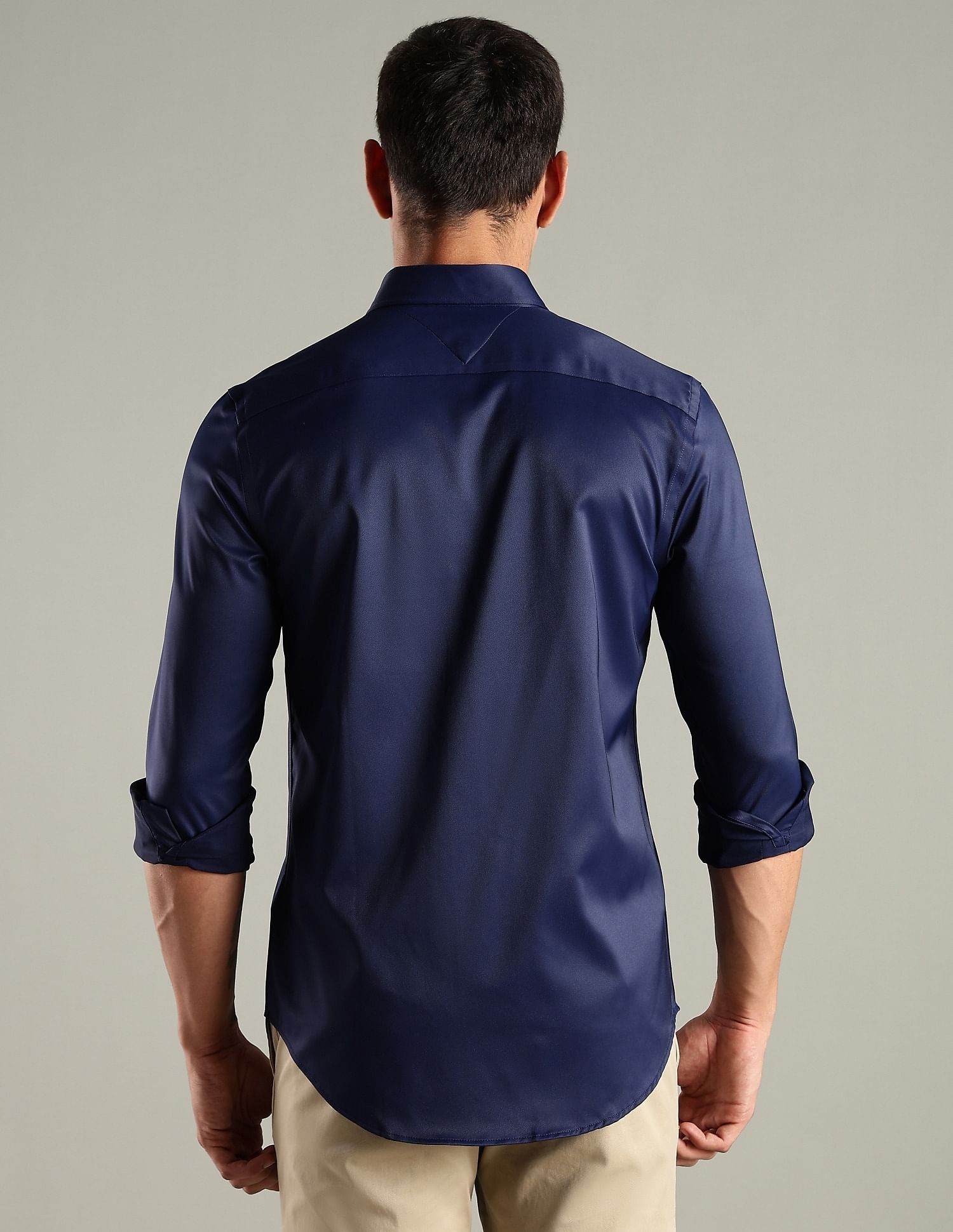 Tommy Hilfiger Solid Regular Fit Cotton Shirt
