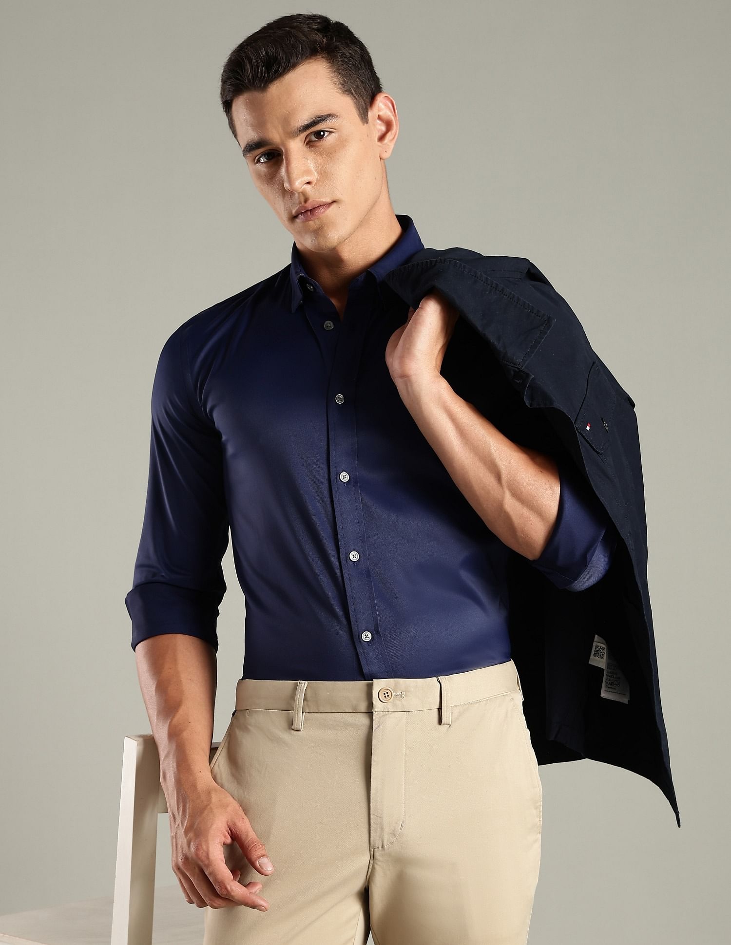 Tommy Hilfiger Solid Regular Fit Cotton Shirt