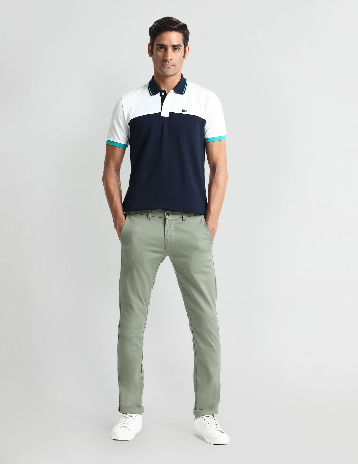 Arrow Sports Colour Block Regular Polo Shirt