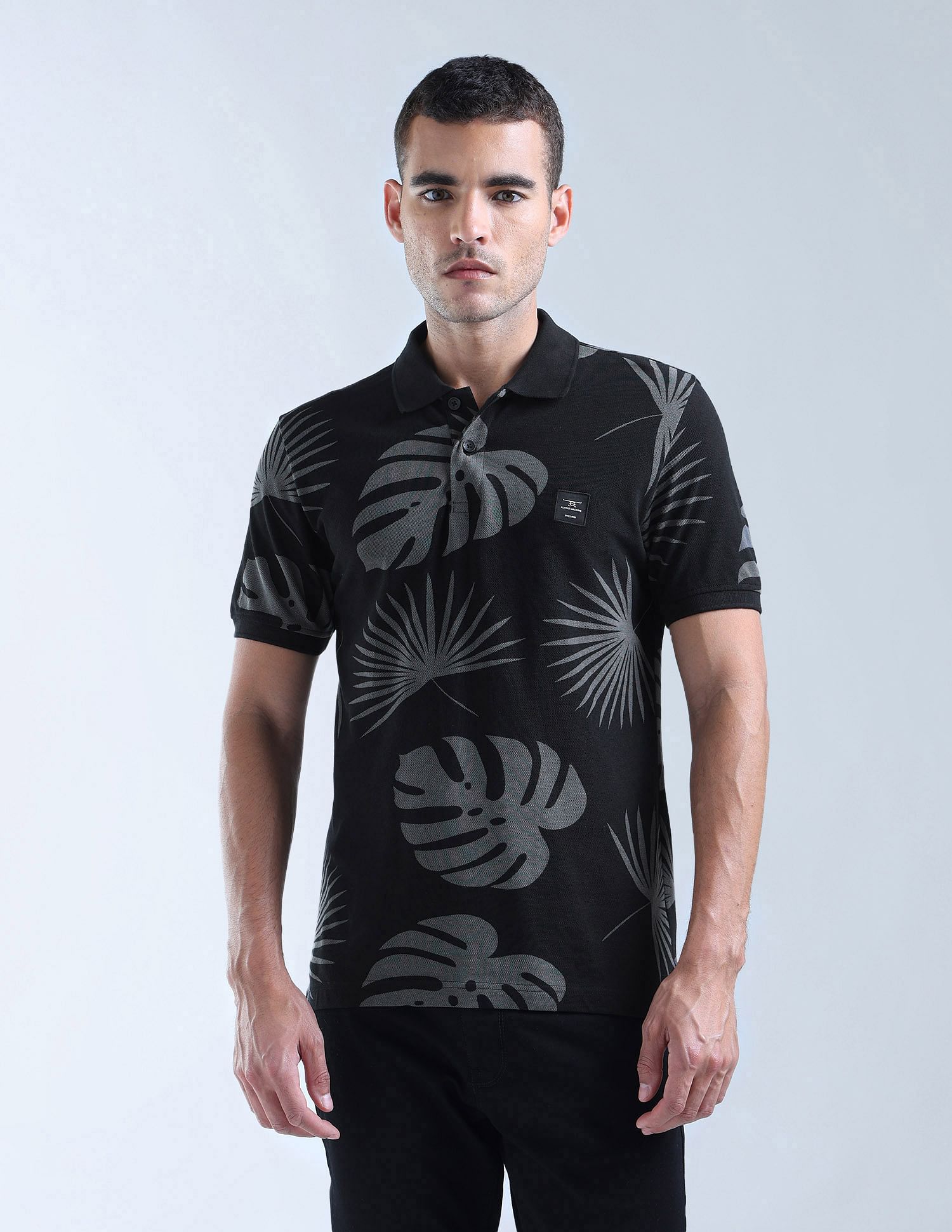 Flying Machine All Over Printed Essentials Polo Shirt