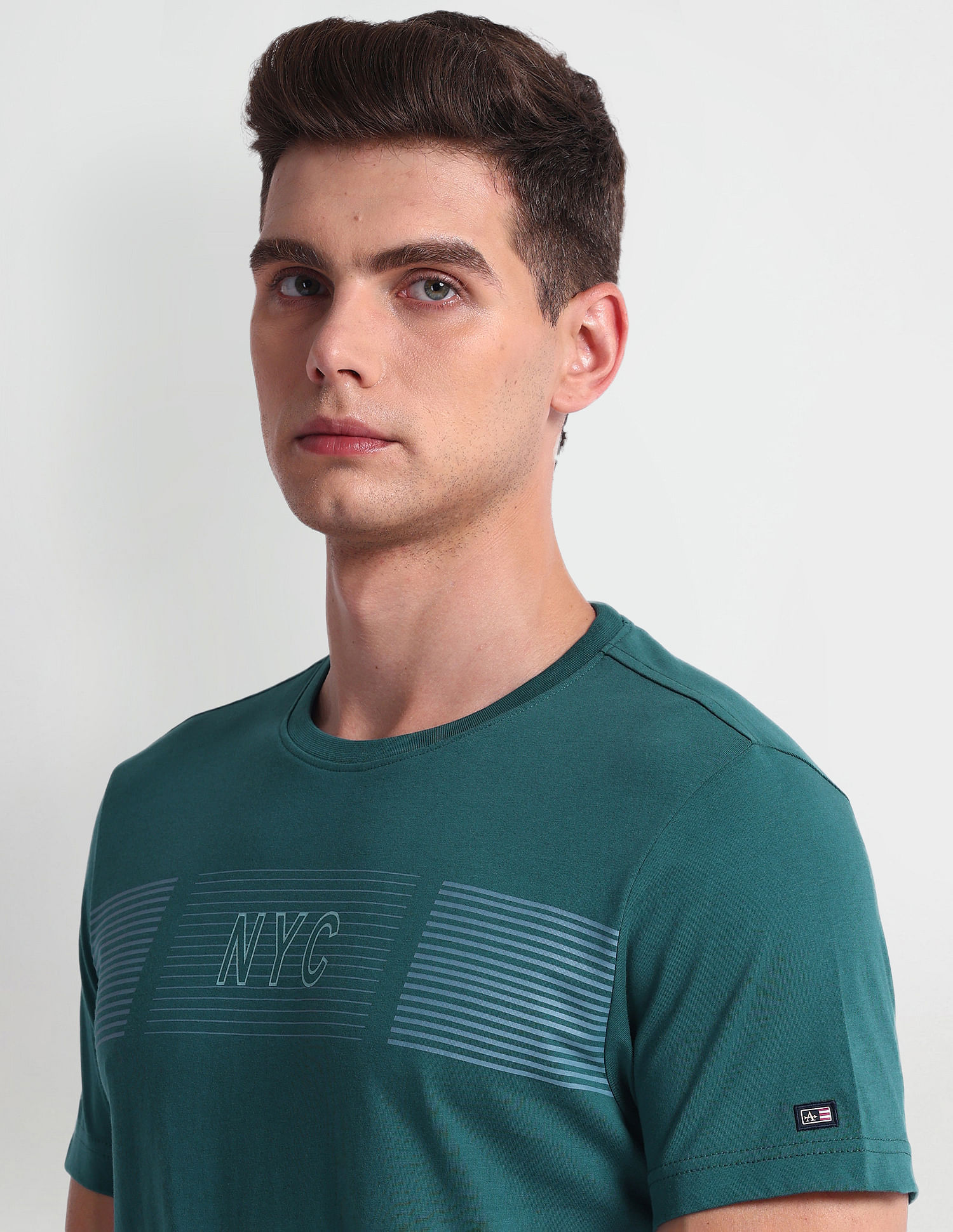 Buy Arrow Sports Brand Print Cotton T-Shirt - NNNOW.com