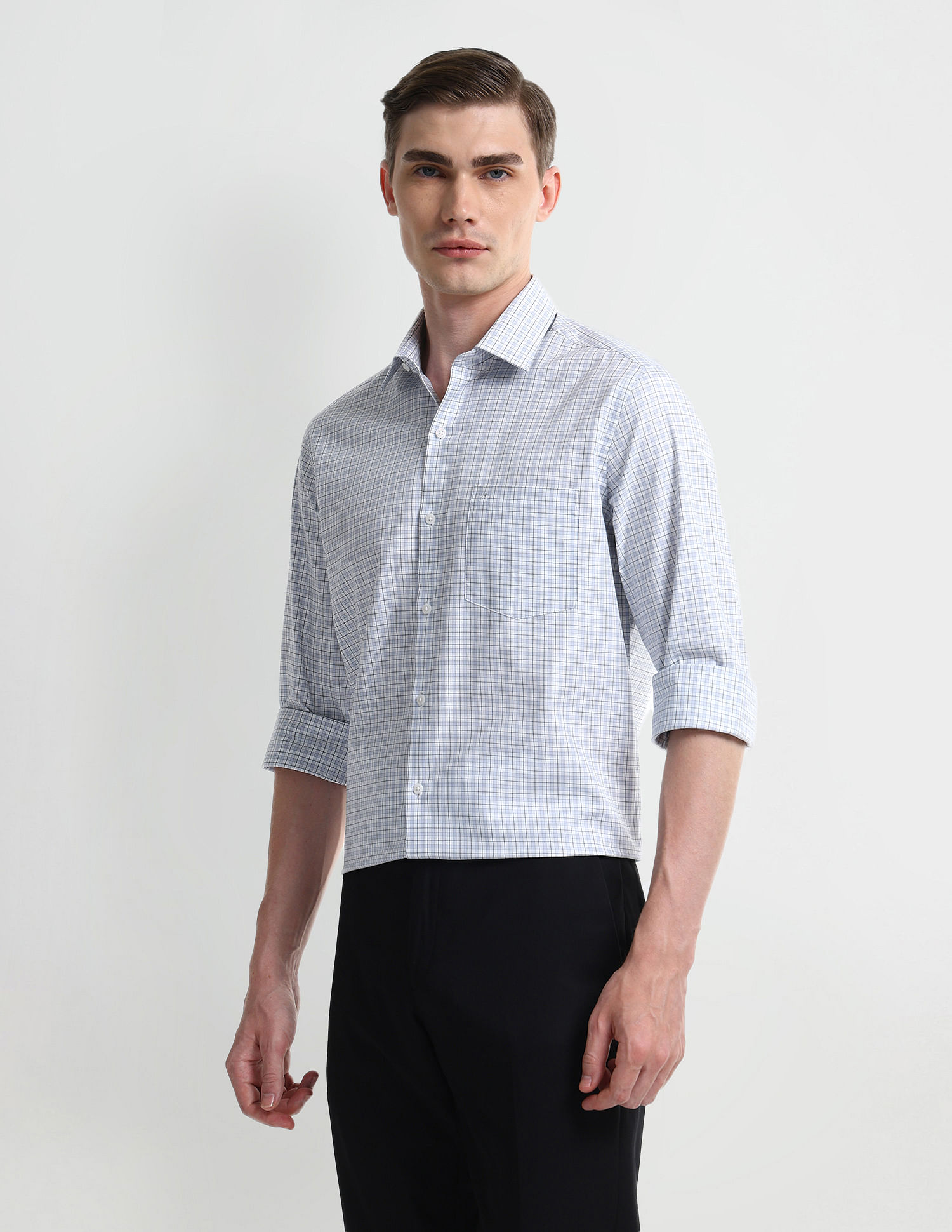 Arrow Checked Slim Fit Dobby Shirt