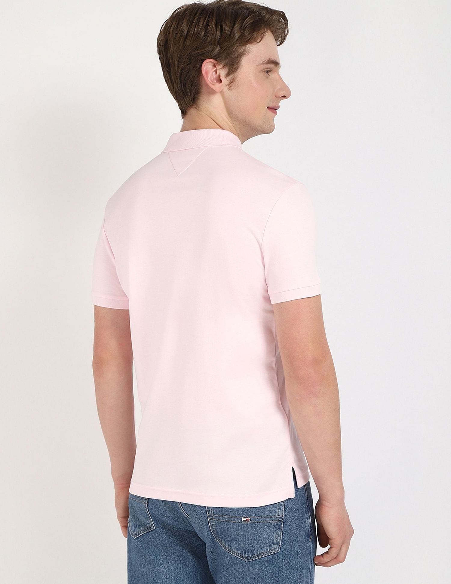 Tommy Hilfiger Solid Regular-Fit Cotton Polo Shirt
