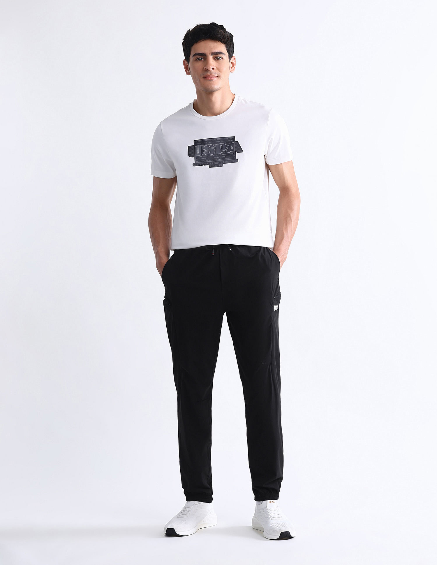 USPA Active Solid Slim Fit Active Joggers