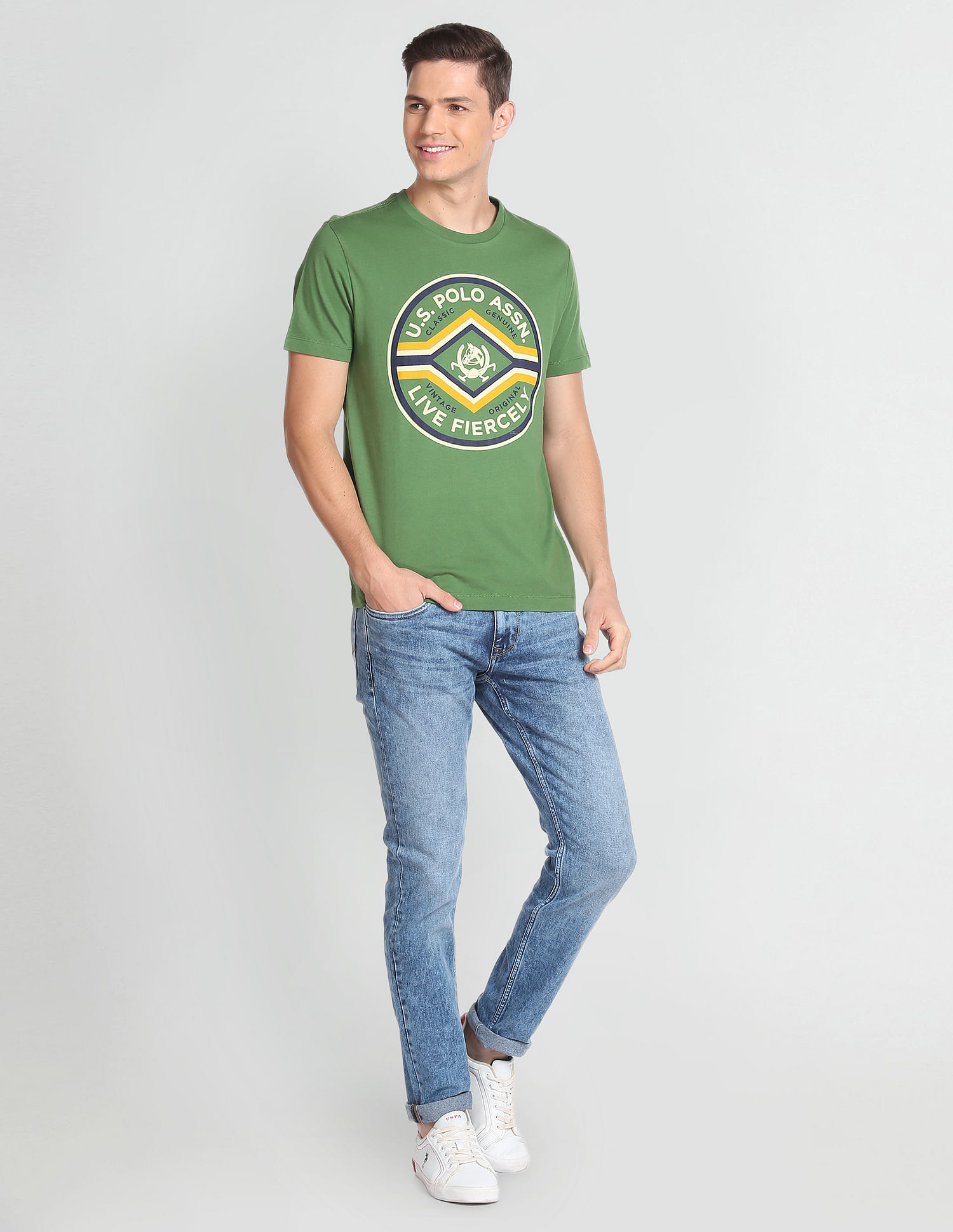 U.S. Polo Assn. Denim Co. Mid Rise Stone Wash Jeans
