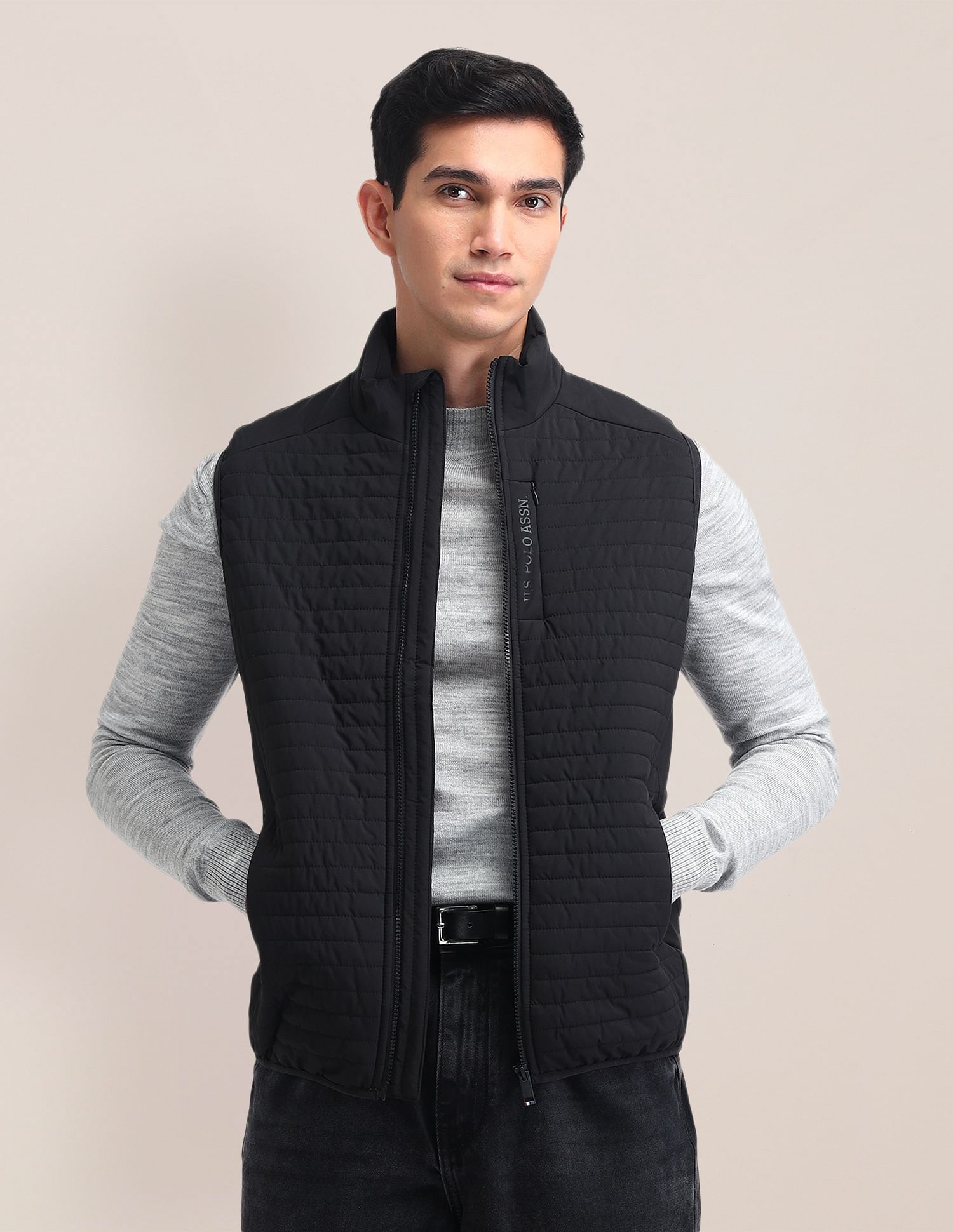 U.S. Polo Assn. USJCKS0646 BLACK Mens Jackets