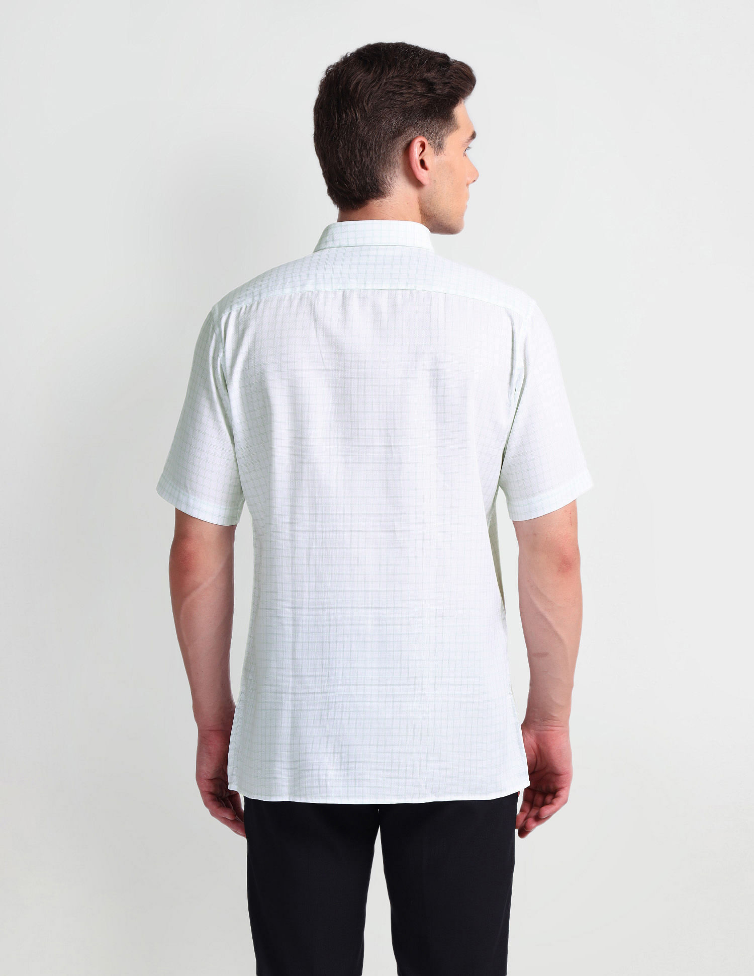 Arrow Pure Cotton Graph Check Shirt