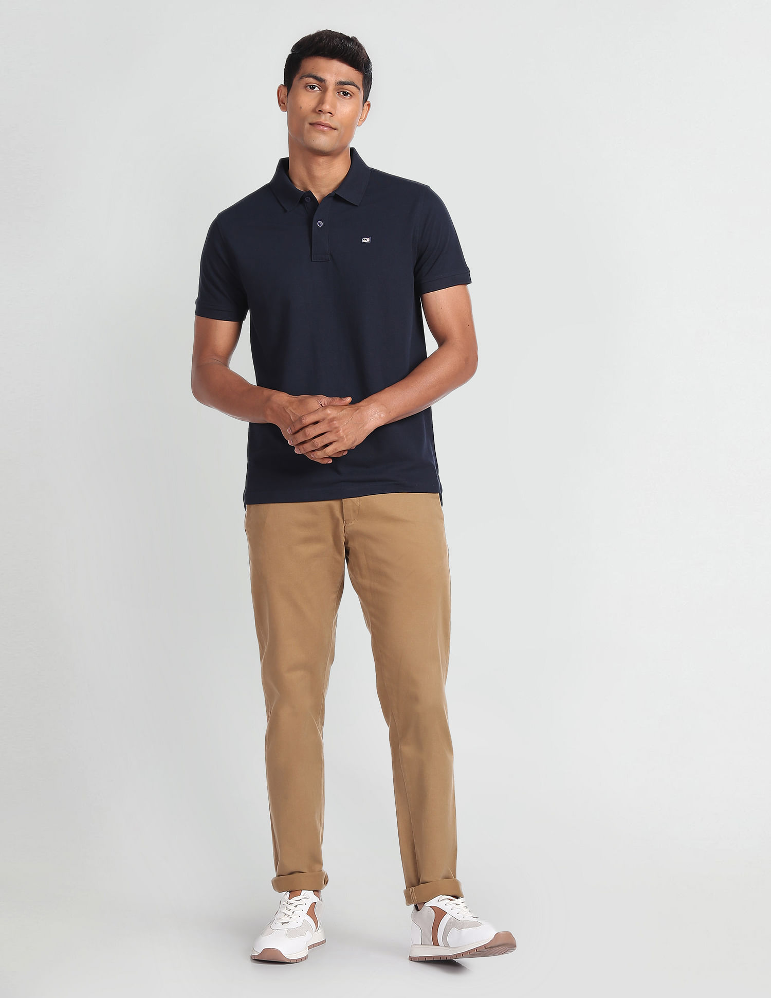 Arrow Sports Pure Cotton Solid Polo Shirt