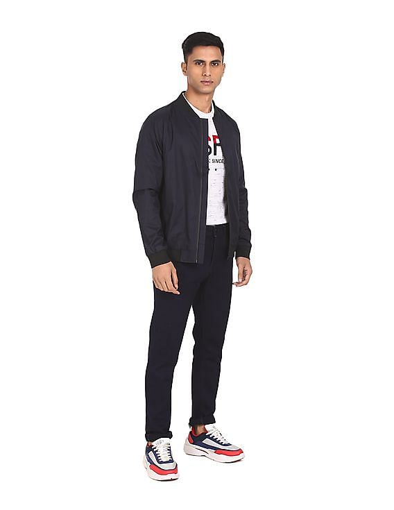U.S. Polo Assn. Stand Collar Solid Jacket