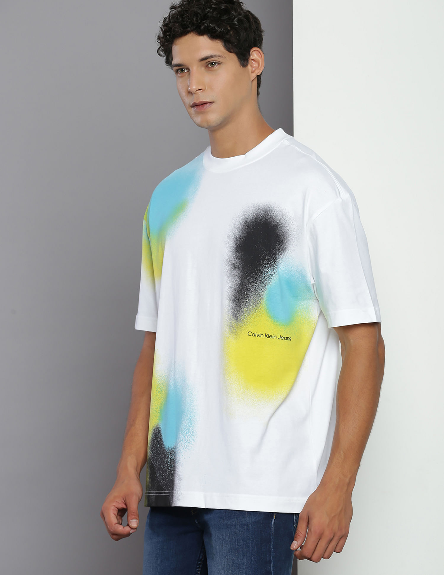 Buy Calvin Klein Brand Print Monogram Seasonal T-Shirt - NNNOW.com