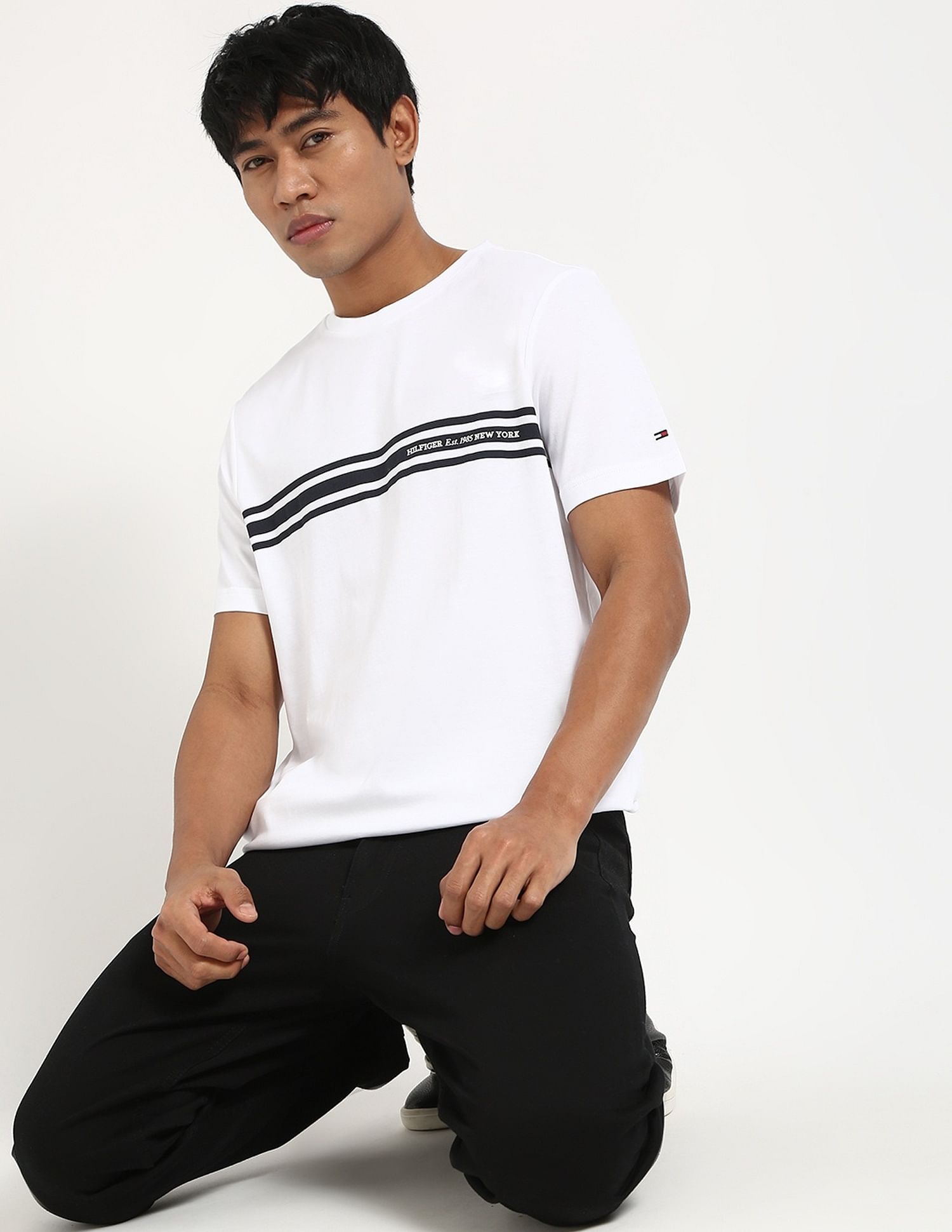 Tommy Hilfiger Striped Regular-Fit Cotton T-Shirt