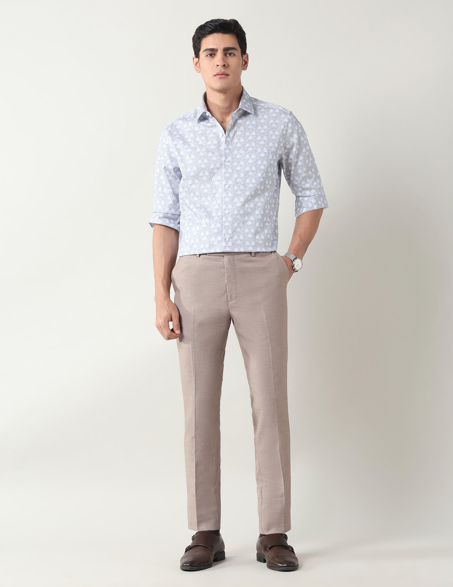 Arrow Manhattan Slim Fit Satin Shirt
