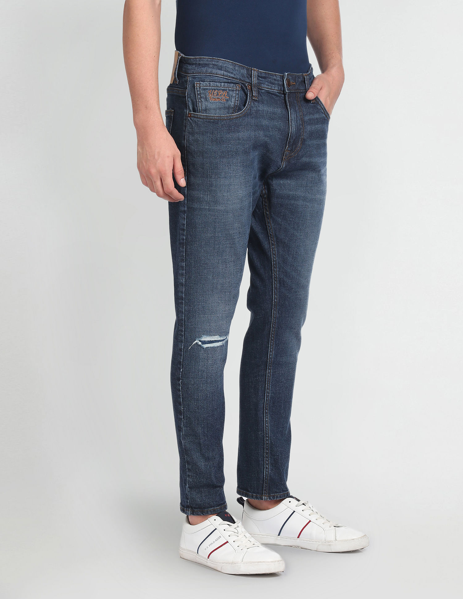 U.S. Polo Assn. Denim Co. Henry Cropped Fit Blue Jeans