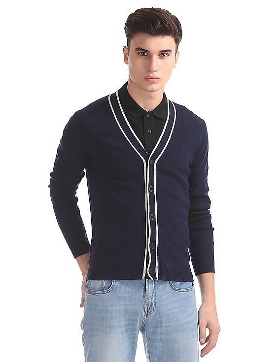 Buy Men University Lambswool Cardigan online at NNNOW