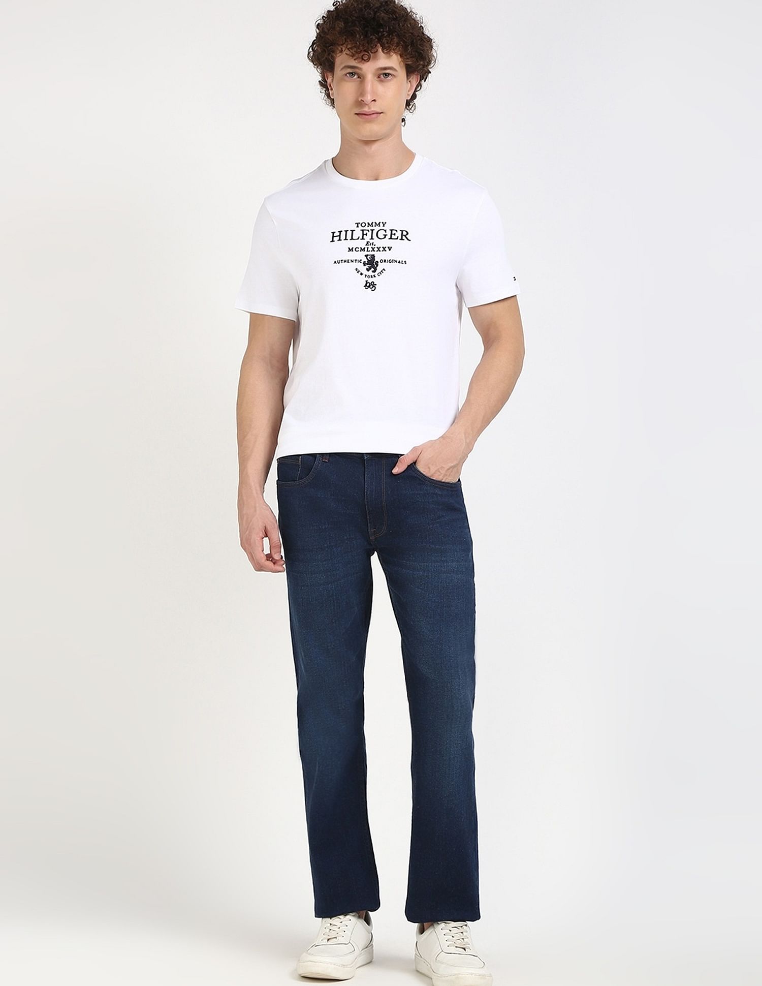 Tommy Hilfiger Embroidered Logo Regular-Fit Cotton T-Shirt