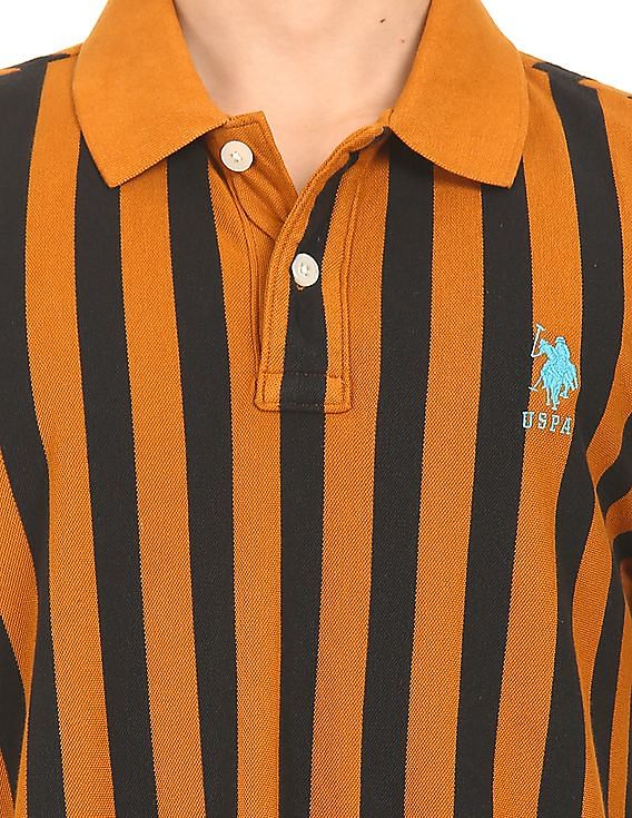 U.S. Polo Assn. Pique Striped Polo Shirt