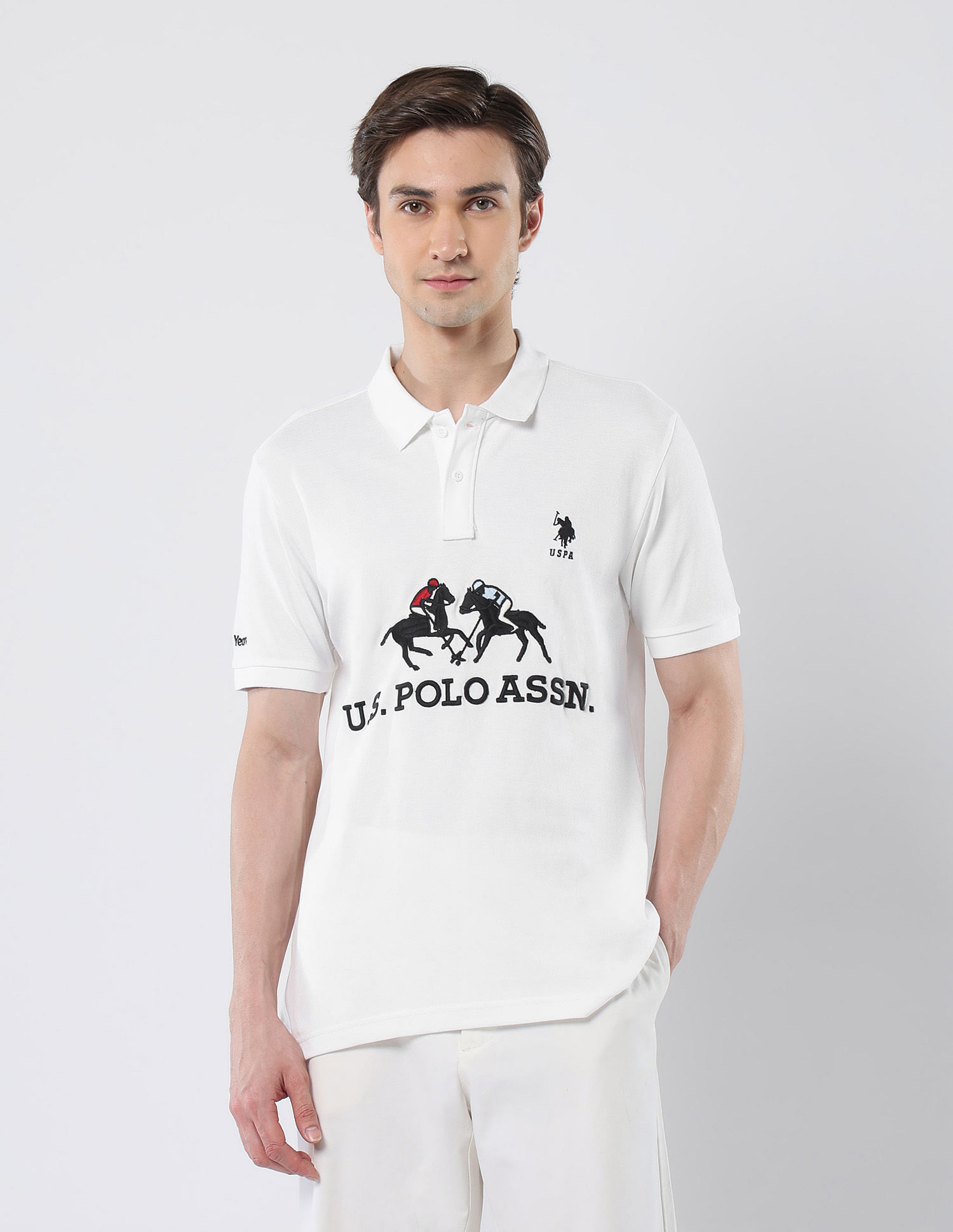 U.S. Polo Assn. Brand Embroidered 135 Anniversary Polo Shirt