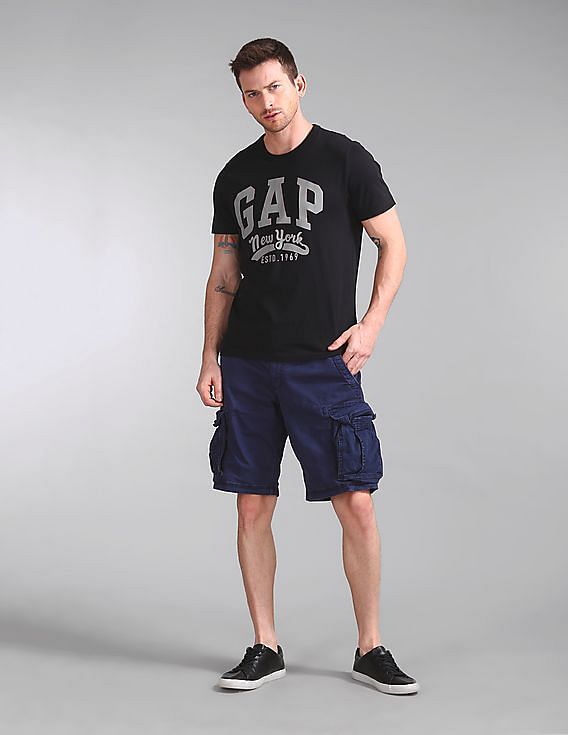 Buy GAP Men Blue 11 Twill Cargo Shorts With GapFlex - NNNOW.com