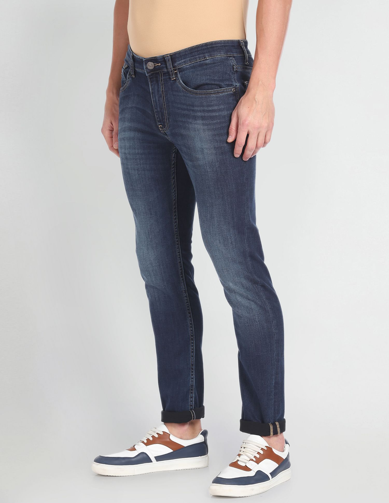 Arrow Sports Jameson Slim Fit Stone Wash Jeans