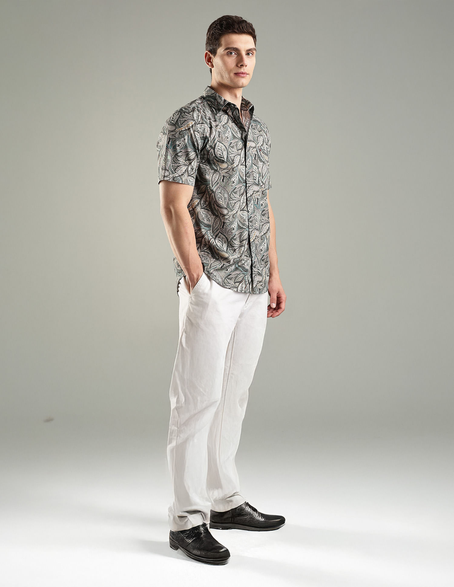 Tommy Hilfiger Printed Regular-Fit Cotton Woven Shirt