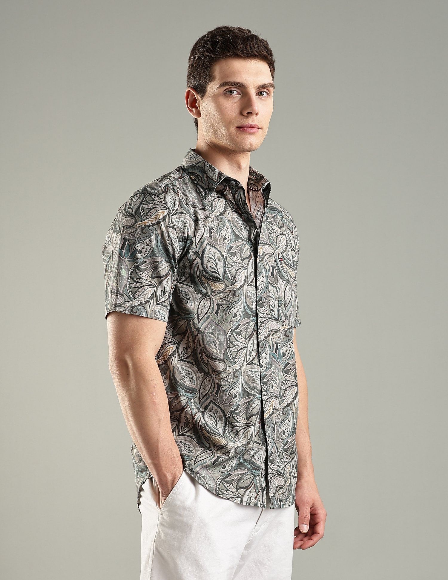 Tommy Hilfiger Printed Regular-Fit Cotton Woven Shirt