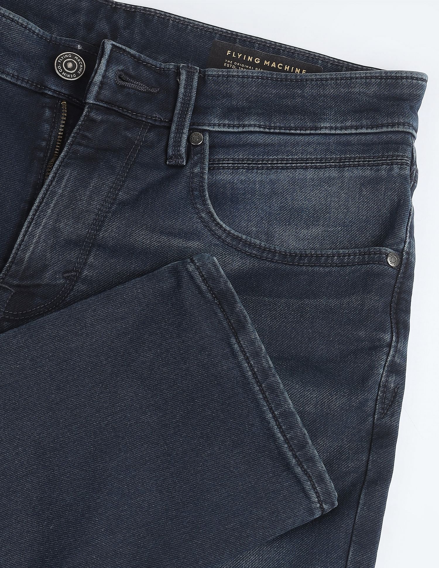 Flying Machine Freddie Slim Straight Fit Rinsed Jeans