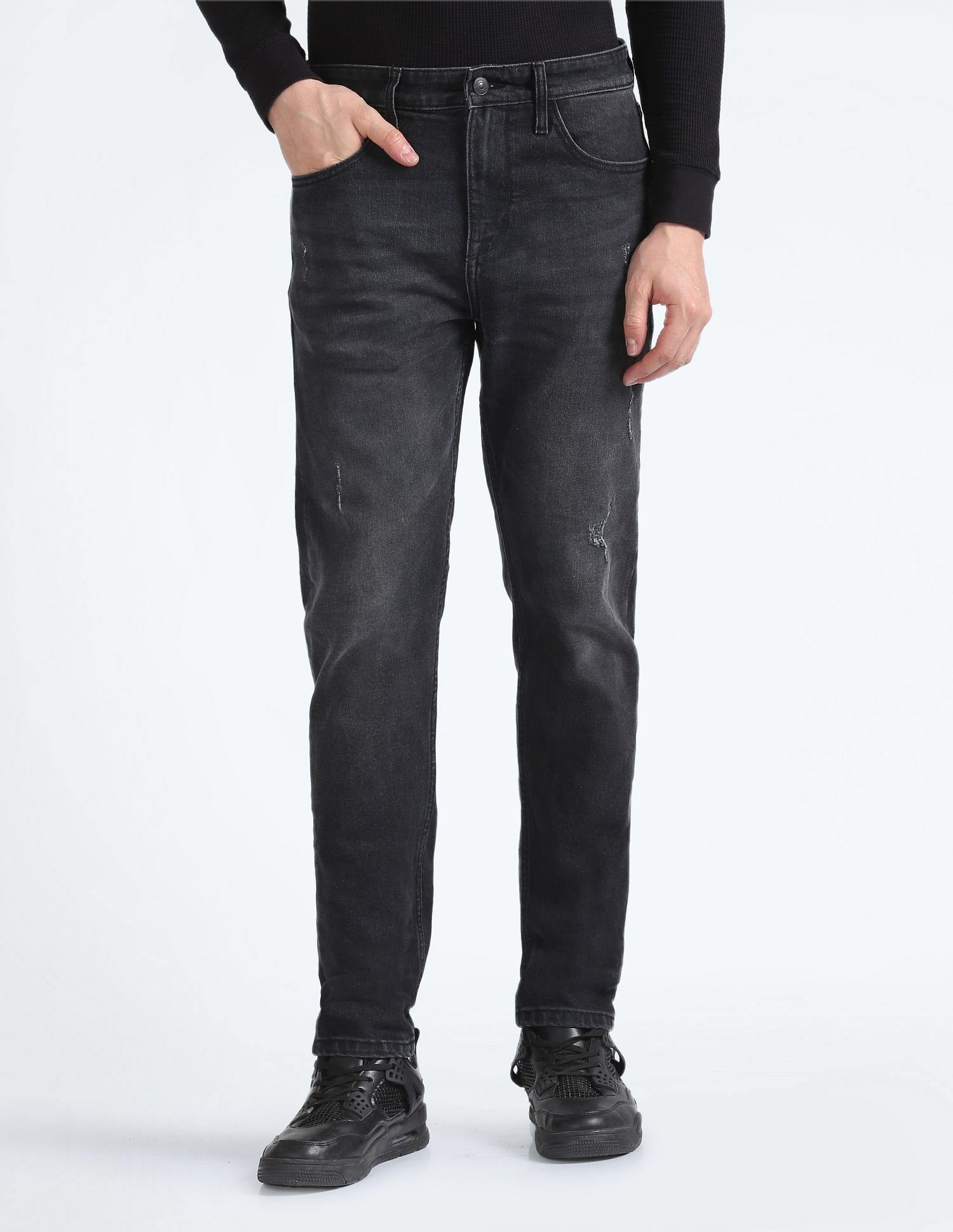 Flying Machine Slash Slim Tapered Stone Wash Jeans
