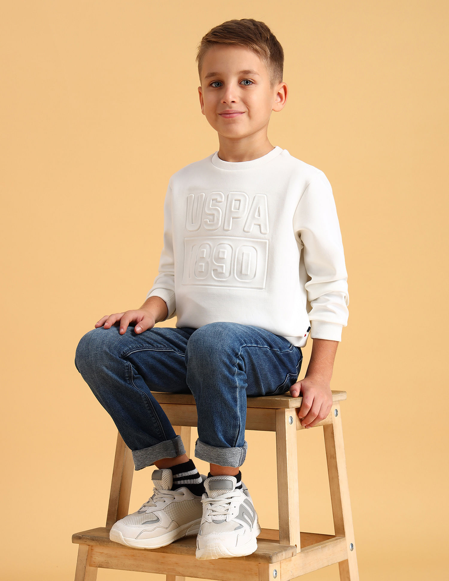 U.S. Polo Assn. Kids Boys Brand Printed Sweatshirt