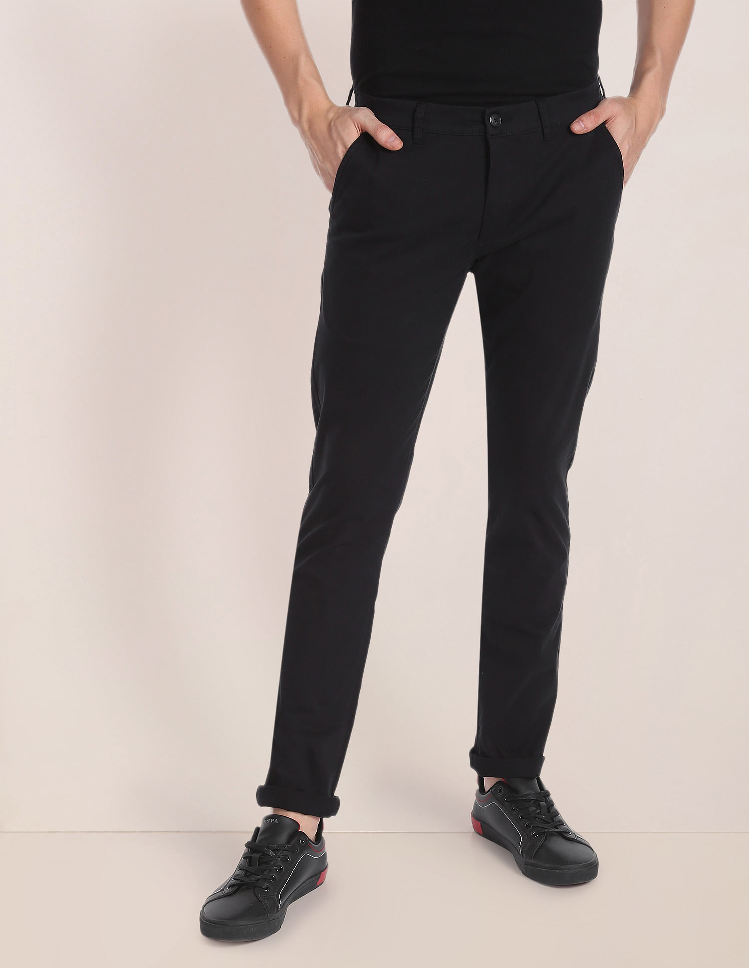 U.S. Polo Assn. Twill Textured Casual Trousers