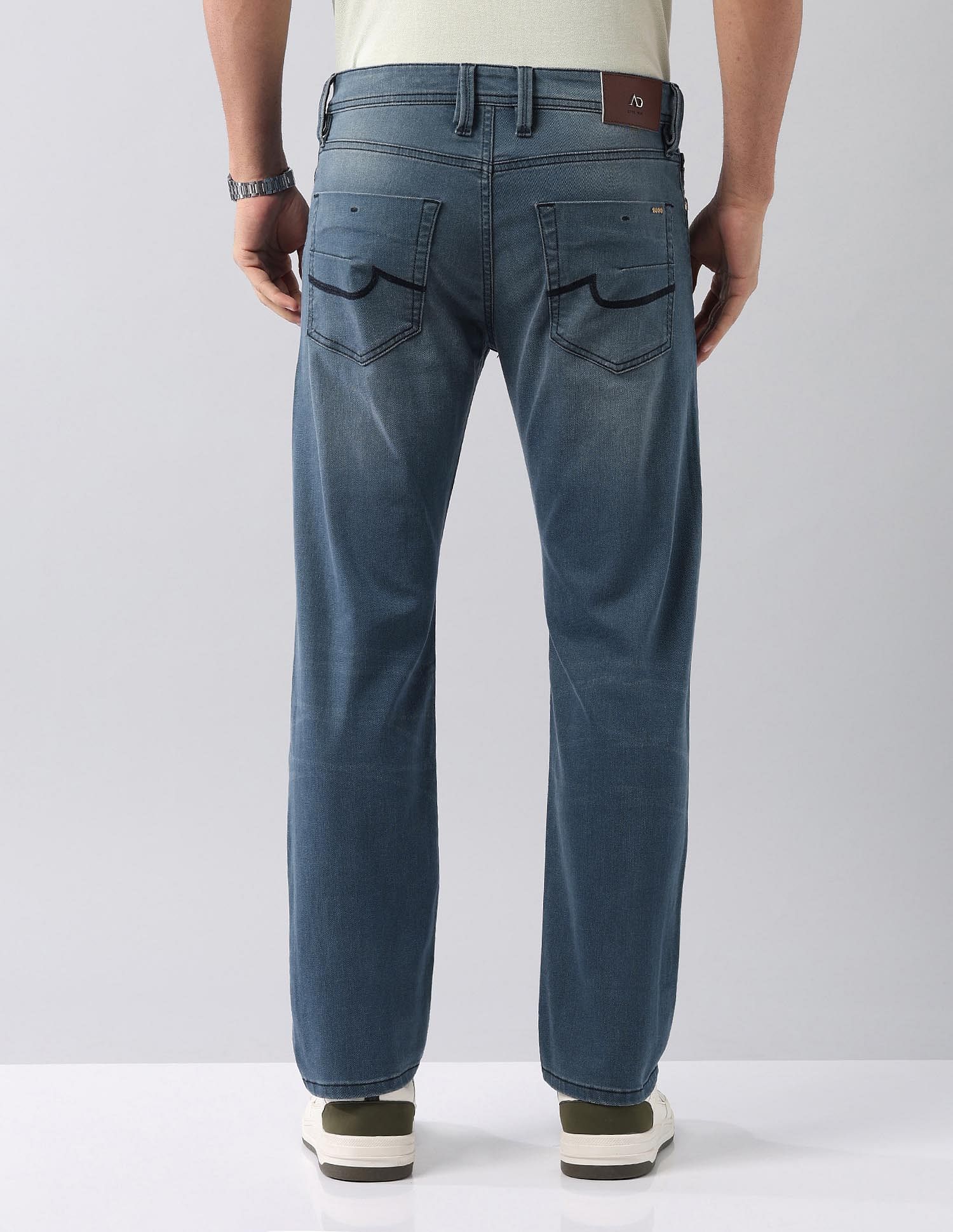AD by Arvind Regular Fit Luxe Hypermove Jeans