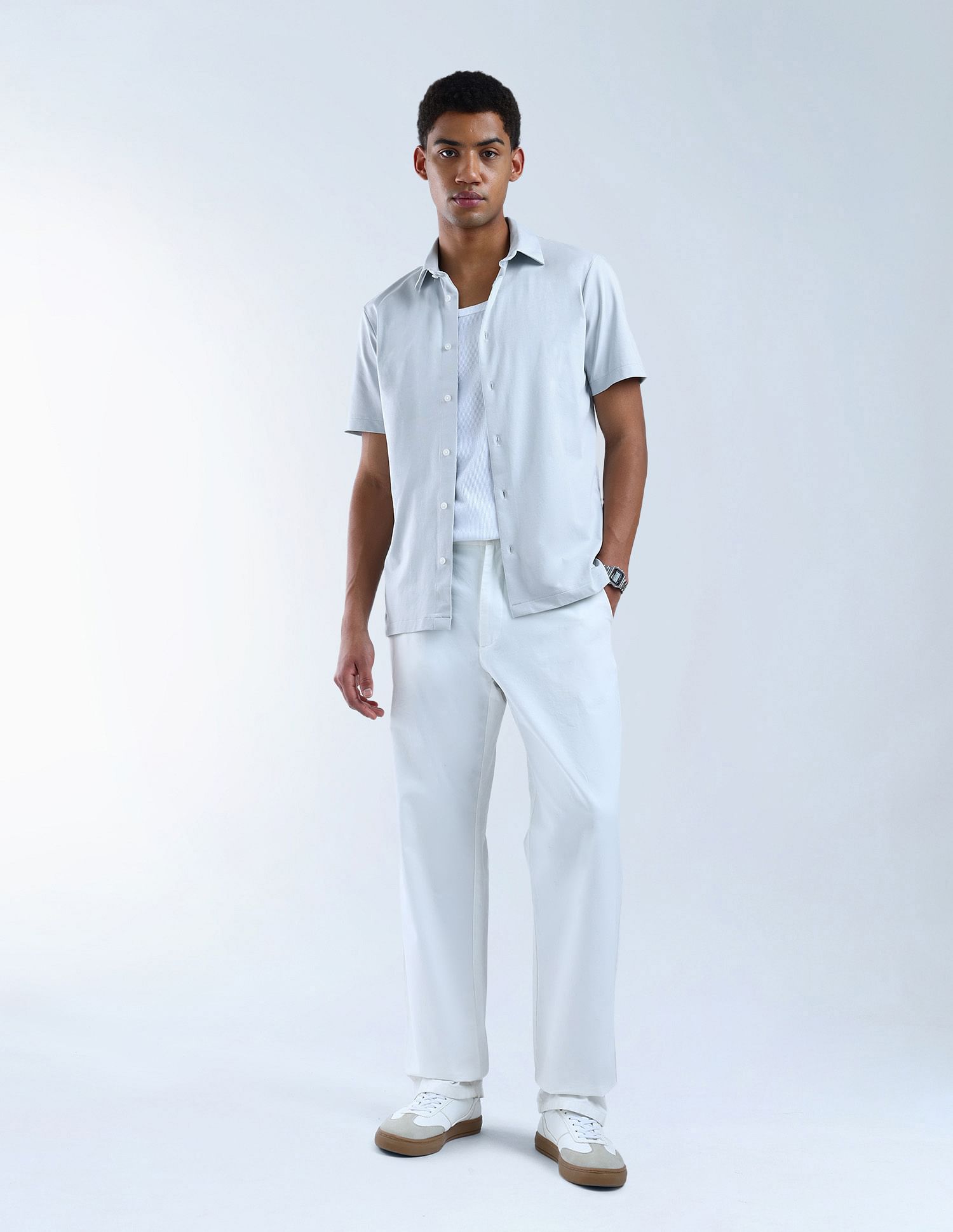 Flying Machine Regular Fit Solid Essentials Shirt