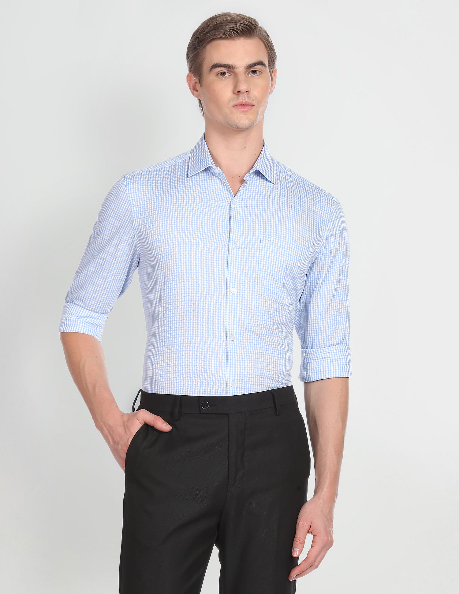 Arrow Micro Check Dobby Formal Shirt
