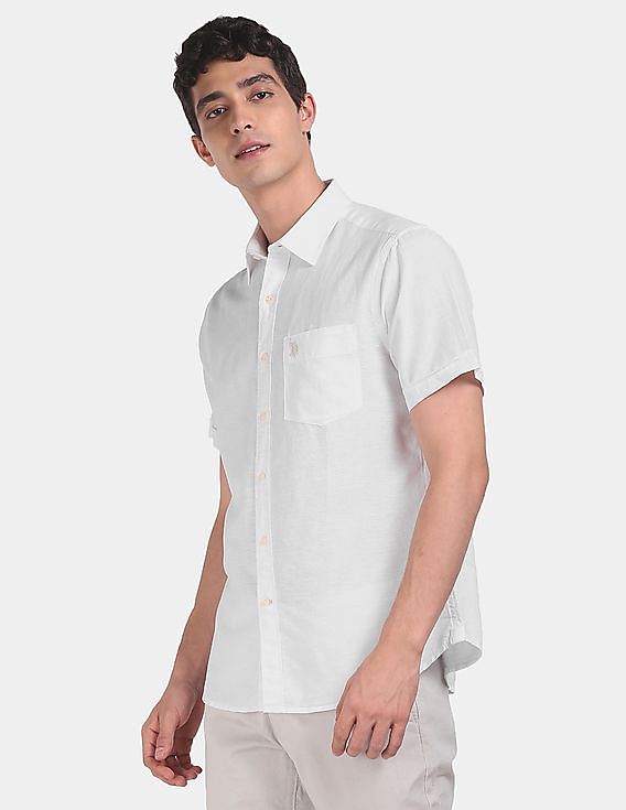 U.S. Polo Assn. Short Sleeve Solid Casual Shirt