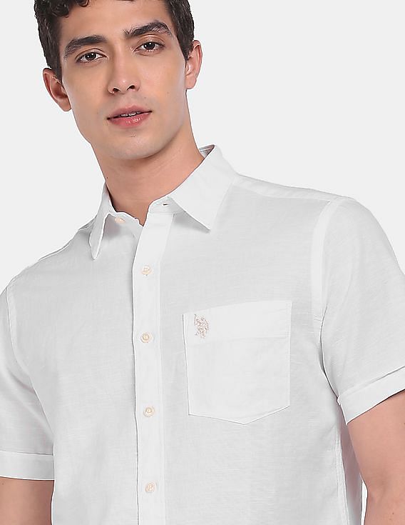 U.S. Polo Assn. Short Sleeve Solid Casual Shirt