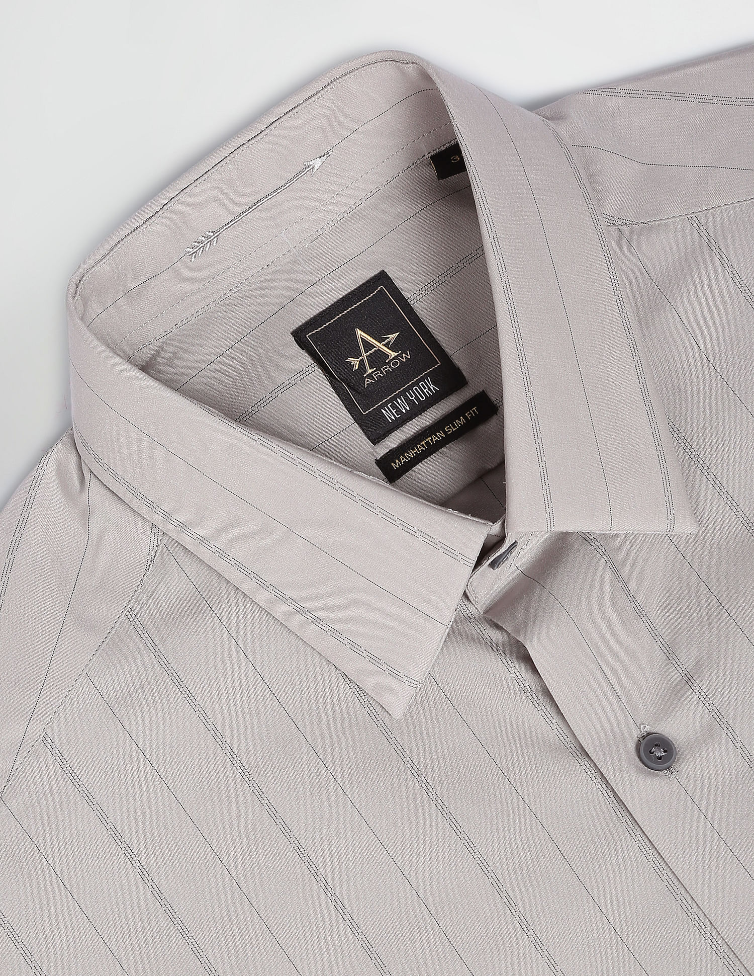 Arrow Newyork Vertical Striped Manhattan Slim Fit Formal Shirt