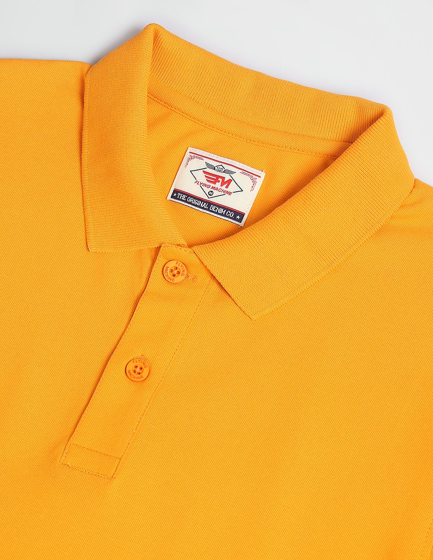 Flying Machine Solid Pique Polo Shirt
