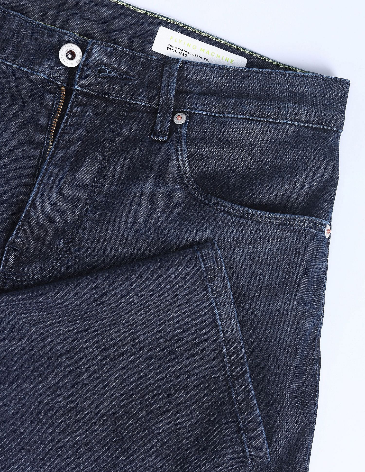 Flying Machine Slash Slim Tapered Fit Blue Jeans