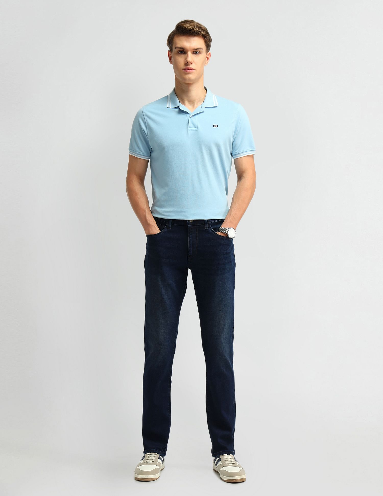 Arrow Sport Mid Rise Jameson Slim Fit Jeans
