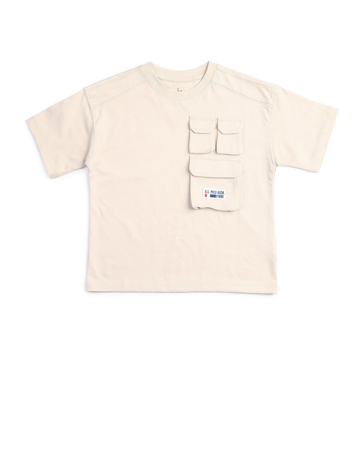 U.S. Polo Assn. Kids Boys Regular Fit Solid T-Shirt