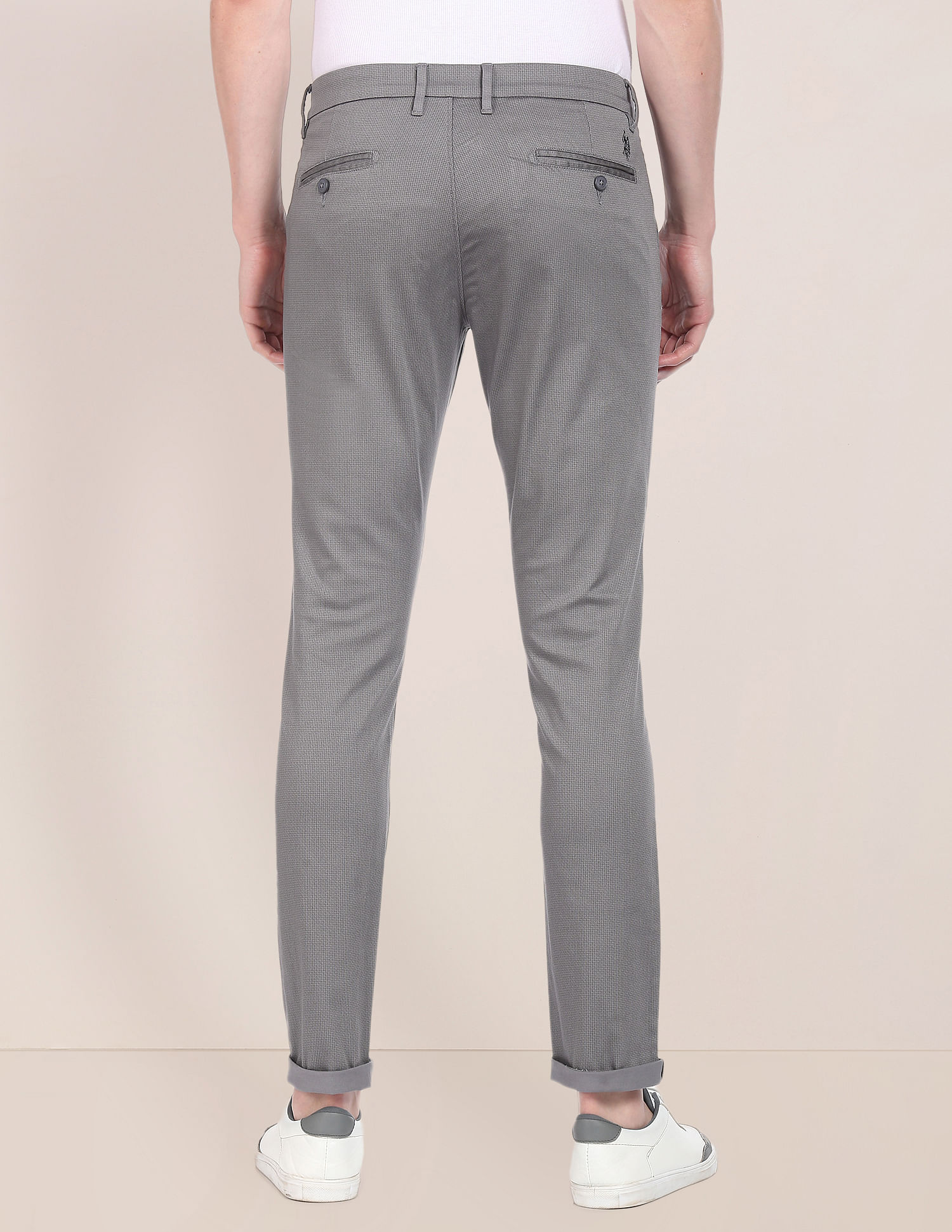 U.S. Polo Assn. Austin Trim Fit All Over Print Casual Trousers