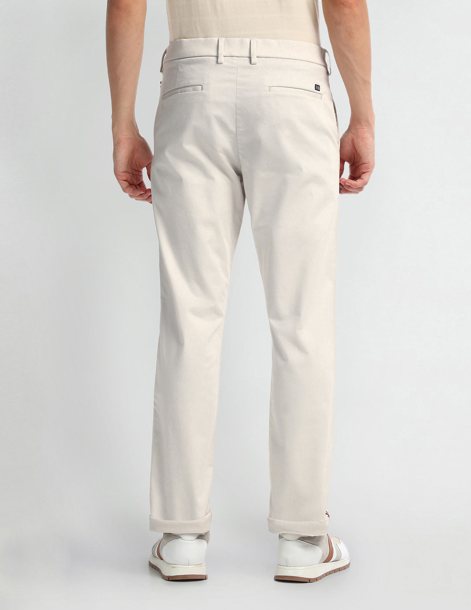 Arrow Sports Mid Rise Solid Trousers