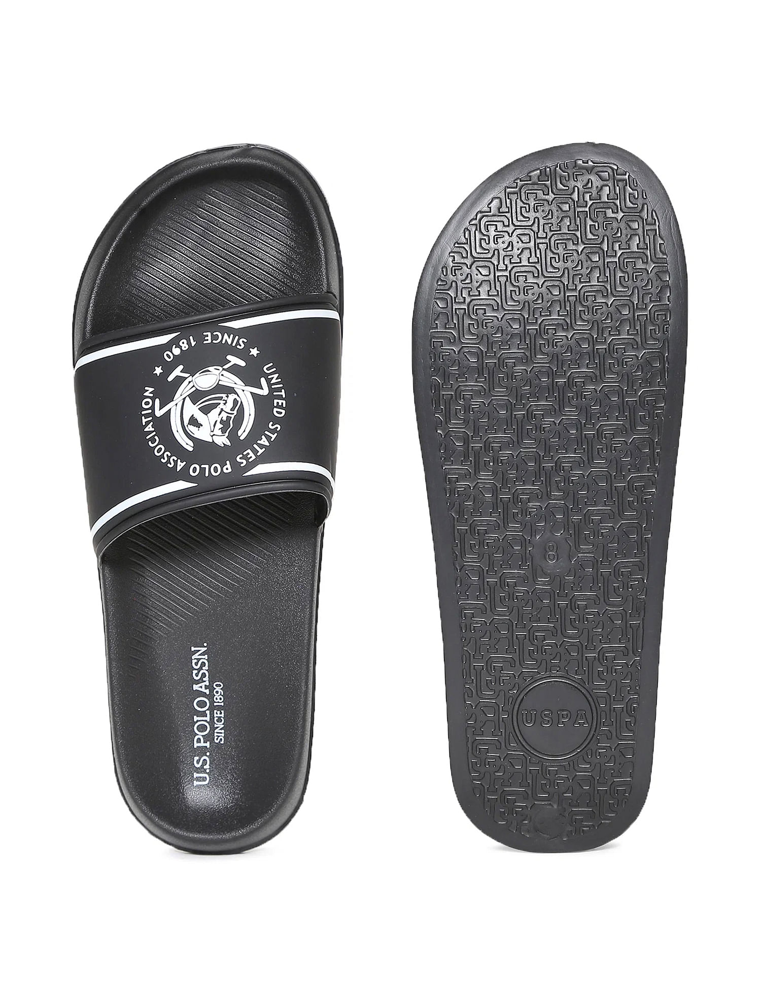 U.S. Polo Assn. Men Brand Print Zane 4.0 Slides