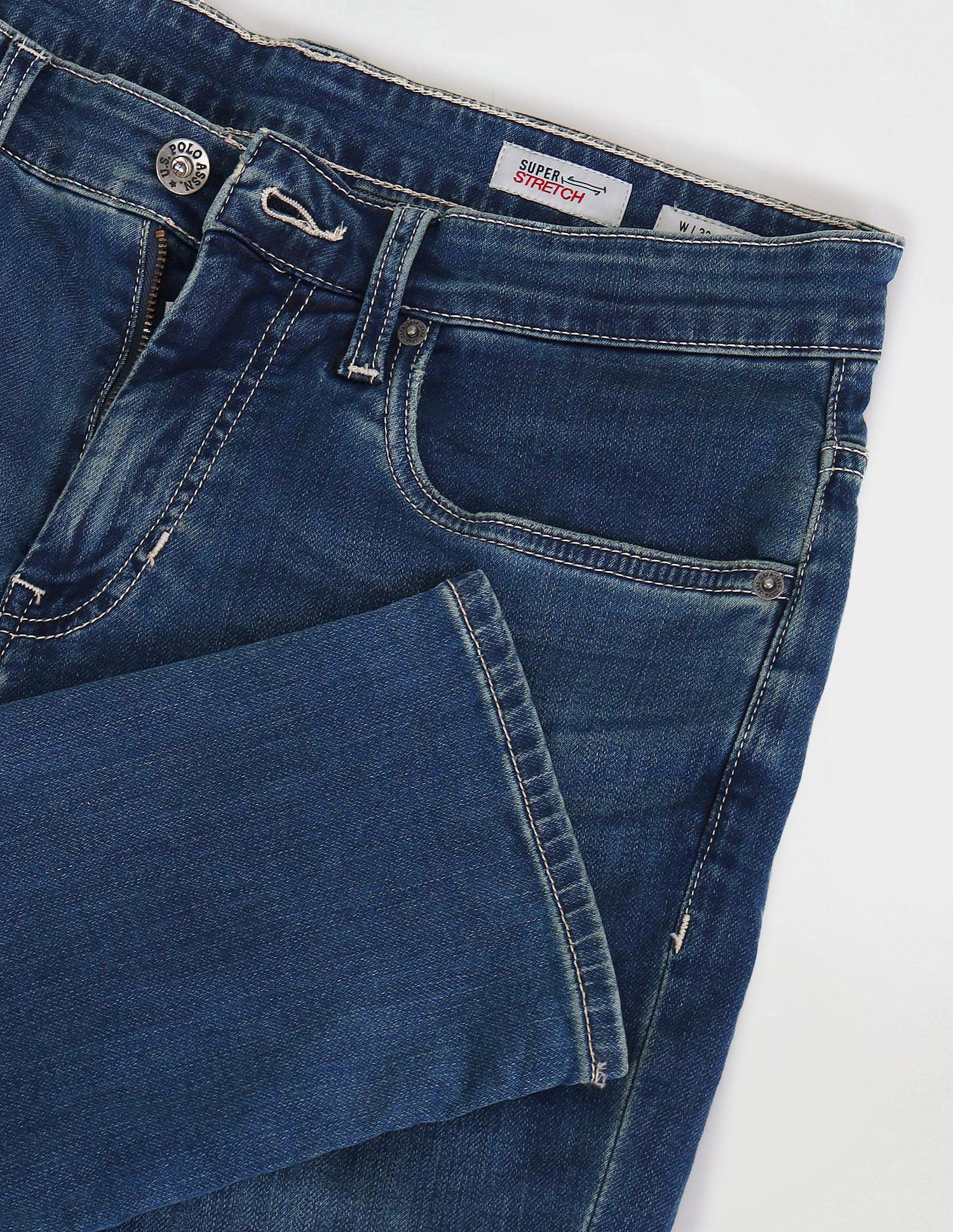 U.S. Polo Assn. Denim Co. Henry Tapered Fit Cropped Blue Jeans