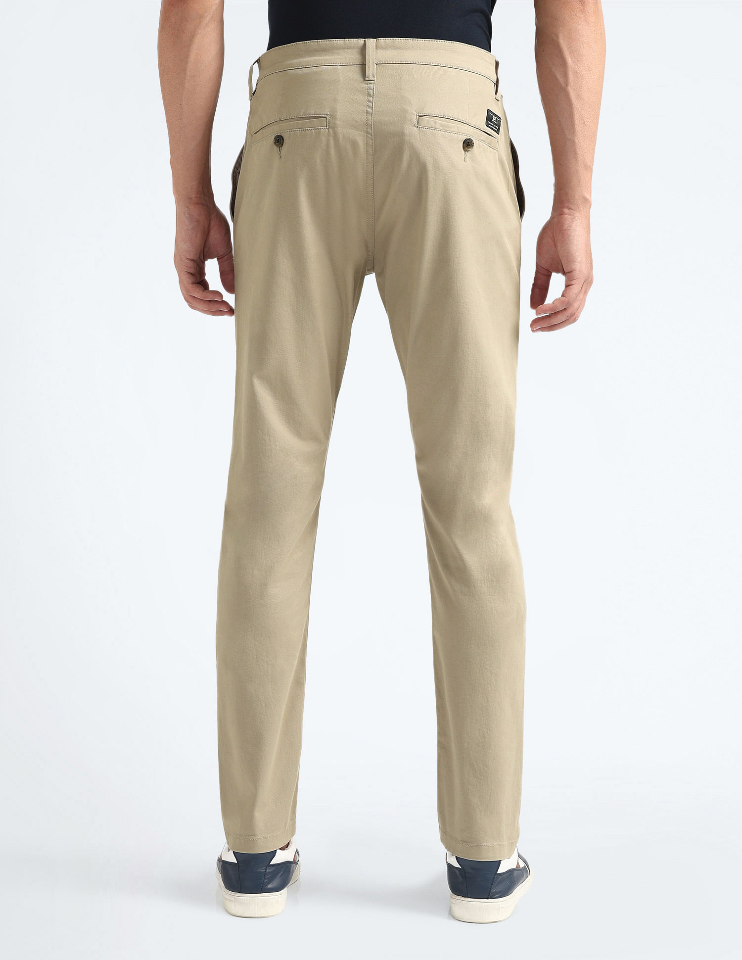 Flying Machine Slash Slim Tapered Fit Solid Chinos