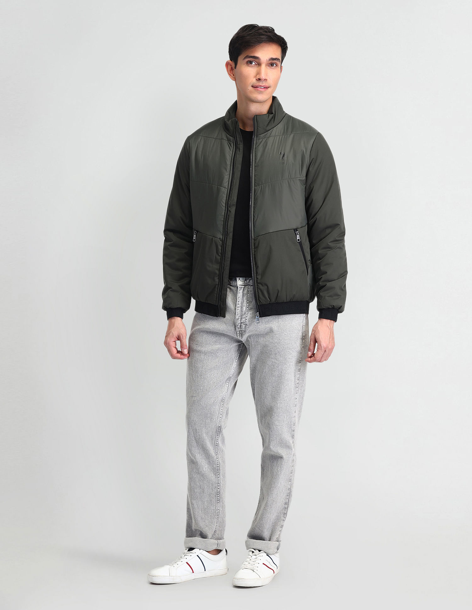 U.S. Polo Assn. Denim Co. Regular Fit Solid Padded Jacket
