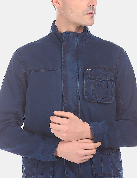 Buy High-Neck Jacket with Shoulder Tabs Online at Best Prices in India -  JioMart.