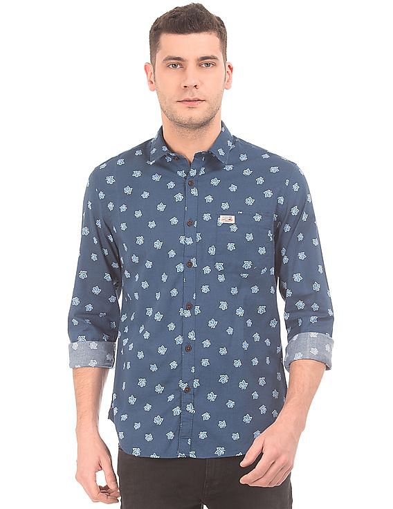 U.S. Polo Assn. Denim Co. Leaf Print Slim Fit Shirt