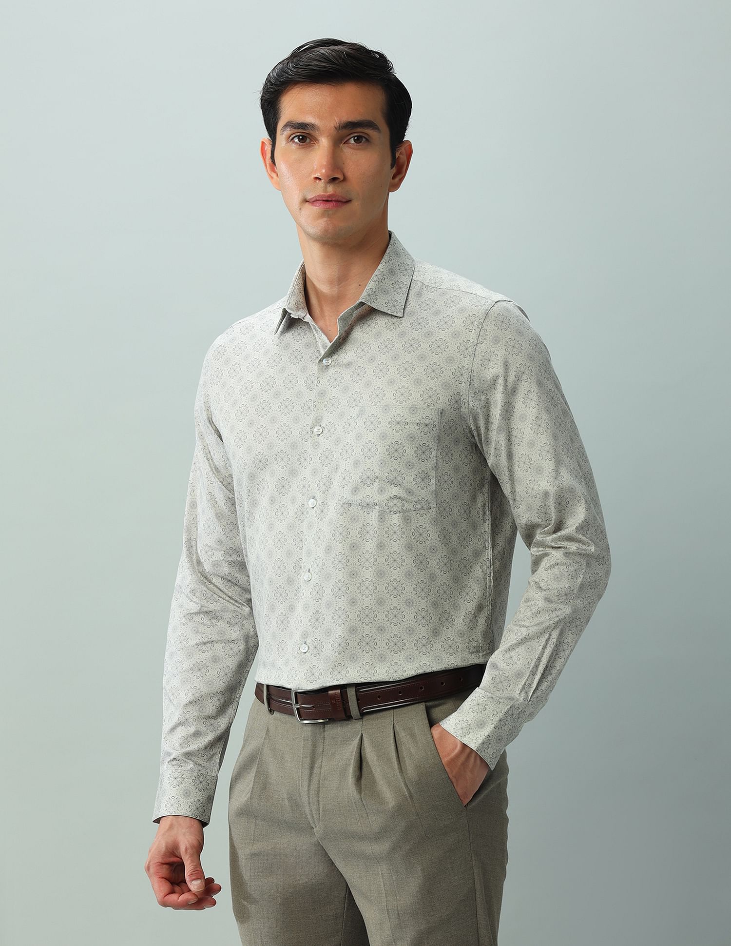 Arrow Regular Fit Twill Printed Shirt