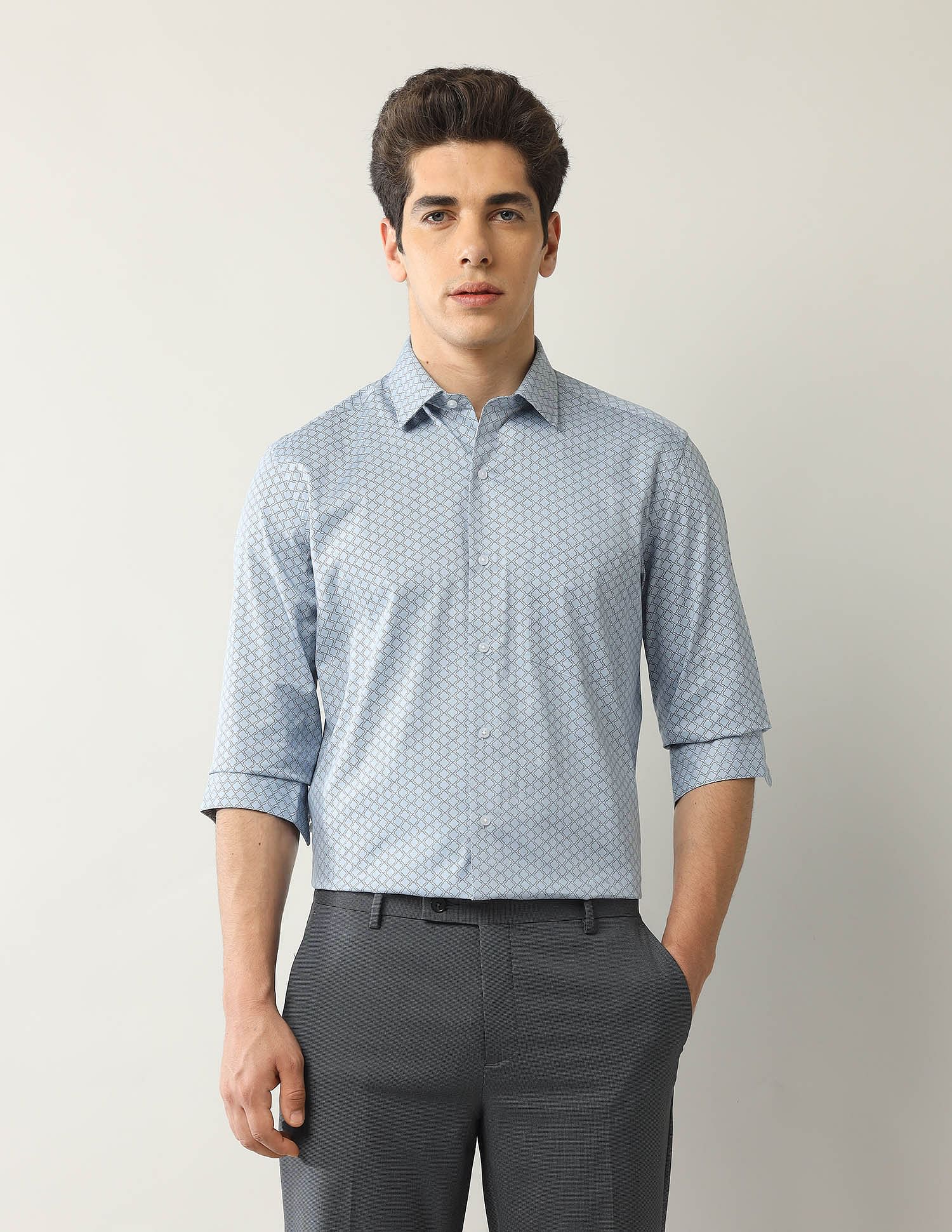 Arrow Liberty Classic Fit Geometric Printed Shirt